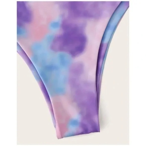 CLEARANCE Tie Dye Harness Strappy 2Pc Bikini Swimsuit - Picture 4 of 5